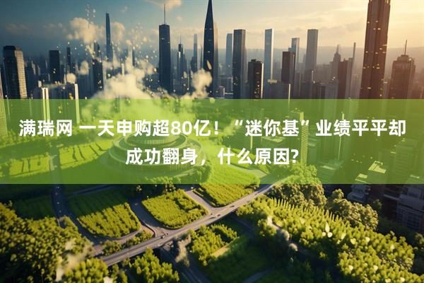 满瑞网 一天申购超80亿！“迷你基”业绩平平却成功翻身，什么原因?