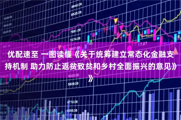 优配速至 一图读懂《关于统筹建立常态化金融支持机制 助力防止返贫致贫和乡村全面振兴的意见》